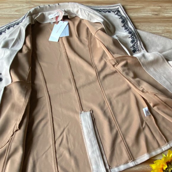 Solitaire Jackets & Coats Solitaire Suede Tan Wrap Coat Jacket With